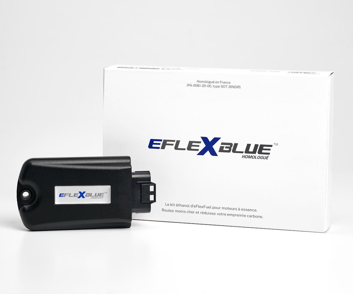Le kit éthanol eFlexBlue avec l’eFlexApp